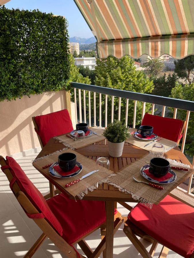 Vue Sur Mer - Magnifique Appartement Tout Confort - Terrasse Et Parking Prive Cagnes-sur-Mer Eksteriør bilde